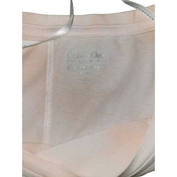 ⭐Calvin Klein Performance Tie-Dyed Relaxed T-Shirt Seashell Pink Small NWT Women - Picture 10 of 13